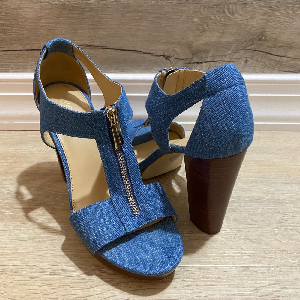 Blue Jean Michael Kors heels .